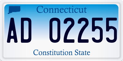 CT license plate AD02255