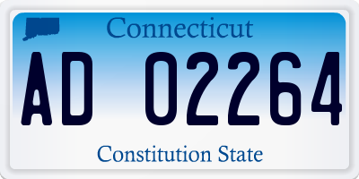CT license plate AD02264