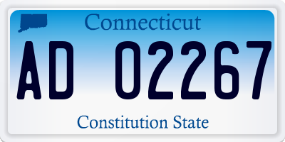 CT license plate AD02267
