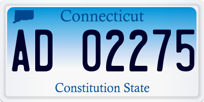 CT license plate AD02275