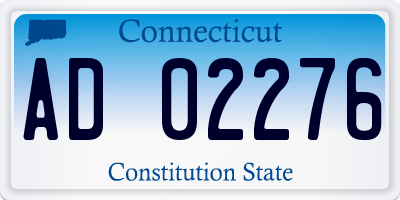 CT license plate AD02276