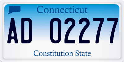 CT license plate AD02277
