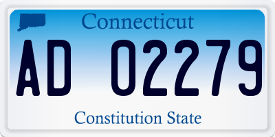 CT license plate AD02279