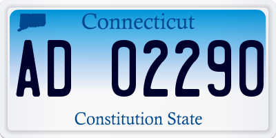 CT license plate AD02290