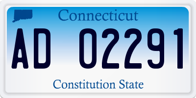 CT license plate AD02291
