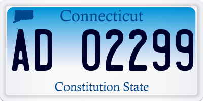 CT license plate AD02299