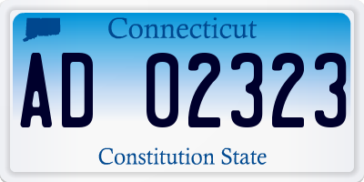 CT license plate AD02323