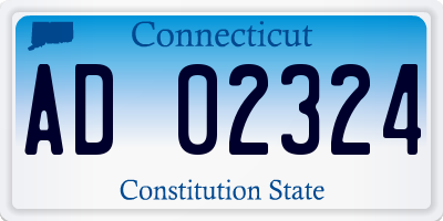 CT license plate AD02324
