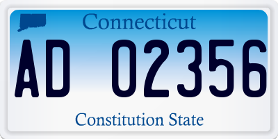 CT license plate AD02356