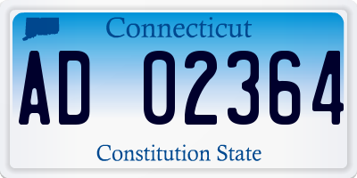 CT license plate AD02364
