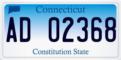 CT license plate AD02368