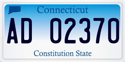 CT license plate AD02370