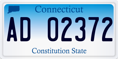 CT license plate AD02372