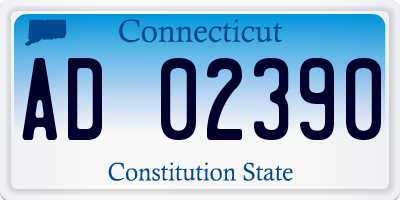CT license plate AD02390