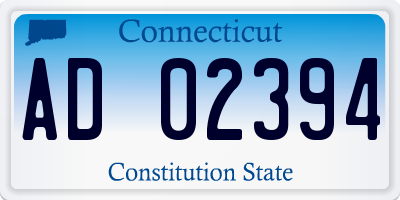 CT license plate AD02394