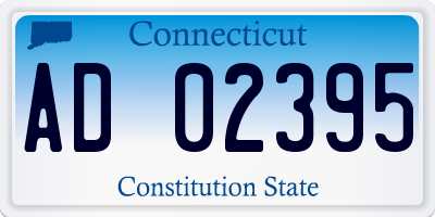 CT license plate AD02395