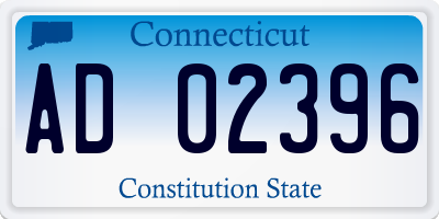 CT license plate AD02396