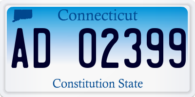 CT license plate AD02399