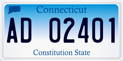 CT license plate AD02401