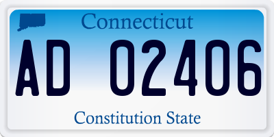 CT license plate AD02406