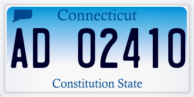 CT license plate AD02410