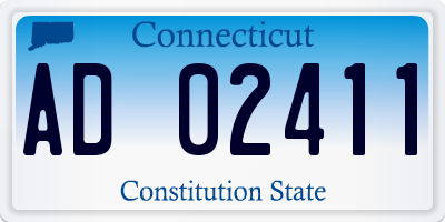 CT license plate AD02411