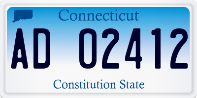 CT license plate AD02412