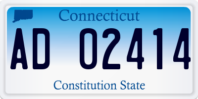 CT license plate AD02414