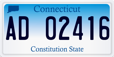 CT license plate AD02416