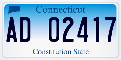 CT license plate AD02417