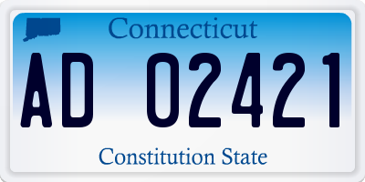 CT license plate AD02421