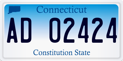 CT license plate AD02424
