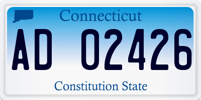 CT license plate AD02426