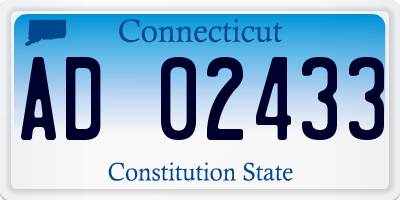 CT license plate AD02433