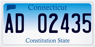 CT license plate AD02435