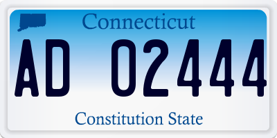 CT license plate AD02444