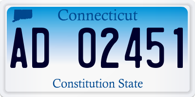 CT license plate AD02451