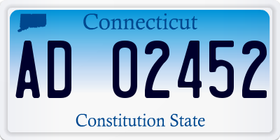 CT license plate AD02452