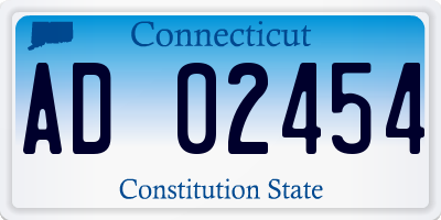 CT license plate AD02454