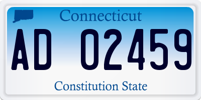 CT license plate AD02459