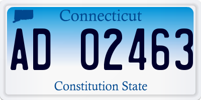 CT license plate AD02463