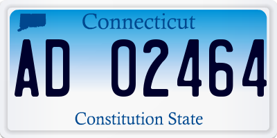 CT license plate AD02464
