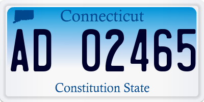 CT license plate AD02465