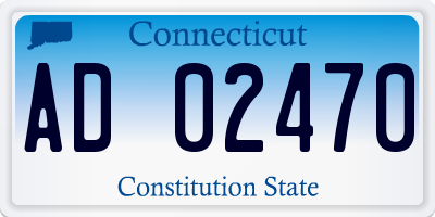 CT license plate AD02470
