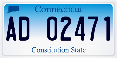 CT license plate AD02471