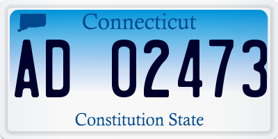CT license plate AD02473