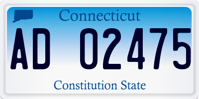 CT license plate AD02475