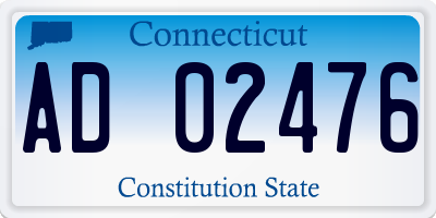 CT license plate AD02476