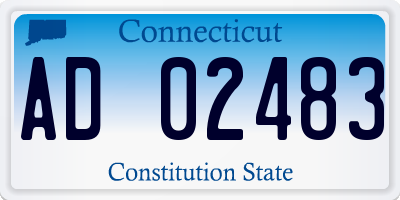CT license plate AD02483