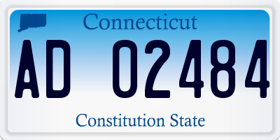 CT license plate AD02484